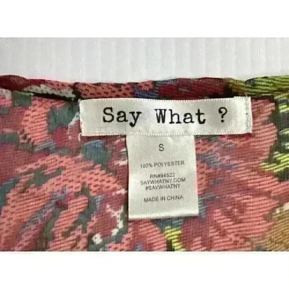 Say What Womens Small Multicolor Floral Boho Kimono Open Front Sheer 3/4 Sleeves - Picture 6 of 12